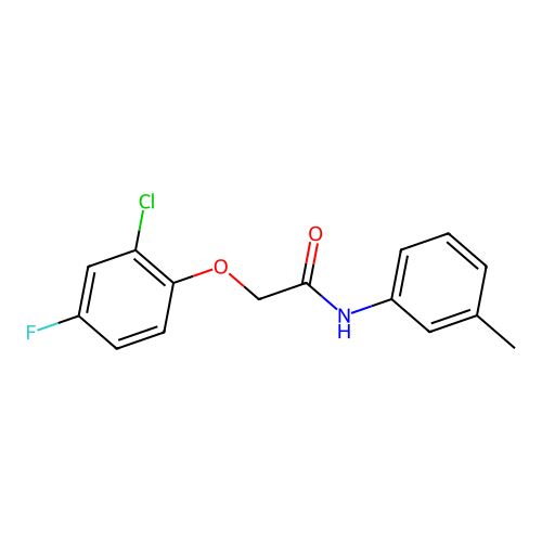 2-(2-chloro-4-fluorophenoxy)-N-(3-methylphenyl)acetamide structure