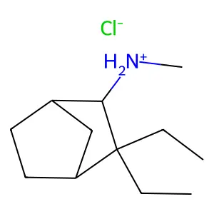 2-Norbornanamine, 3,3-diethyl-N-methyl-, hydrochloride structure