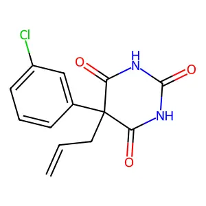 Barbituric acid, 5-allyl-5-(m-chlorophenyl)- structure