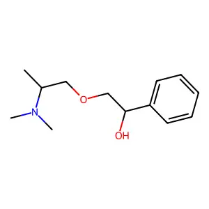 Benzyl alcohol, alpha-((2-(dimethylamino)propoxy)methyl)- structure
