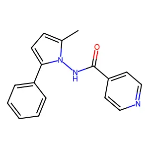 N-(2-甲基-5-苯基吡咯-1-基)异烟酰胺 structure