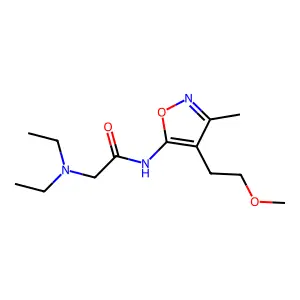 Isoxazole, 5-(2-(diethylamino)acetamido)-4-(2-methoxyethyl)-3-methyl- structure