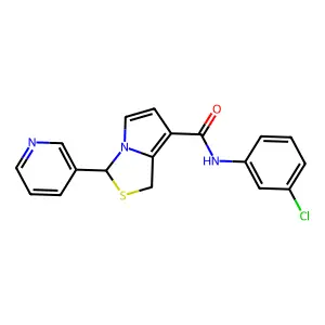 N-(3-Chlorophenyl)-3-(3-pyridinyl)-1H,3H-pyrrolo(1,2-c)thiazole-7-carboxamide structure