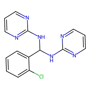 Pyrimidine, 2,2'-(o-chlorobenzylidenediimino)di- structure