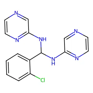 Pyrazine, 2,2'-(o-chlorobenzylidenediimino)di- structure