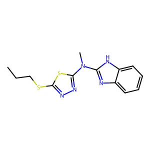1H-Benzimidazole-2-methanamine, N-(5-(propylthio)-1,3,4-thiadiazol-2-yl)- structure
