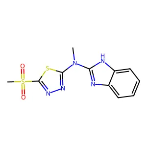 1H-Benzimidazole-2-methanamine, N-(5-(methylsulfonyl)-1,3,4-thiadiazol-2-yl)- structure