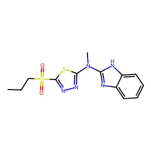 1H-Benzimidazole-2-methanamine, N-(5-(propylsulfonyl)-1,3,4-thiadiazol-2-yl)- structure