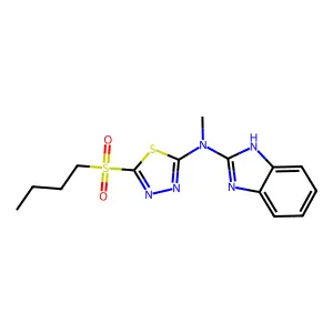 1H-Benzimidazole-2-methanamine, N-(5-(butylsulfonyl)-1,3,4-thiadiazol-2-yl)- structure