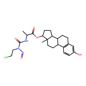 1-(2-Chloroethyl)-1-nitrosocarbamoylalanine estradiol-17-ester structure