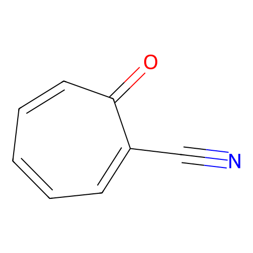 7-Oxo-1,3,5-cycloheptatriene-1-carbonitrile structure