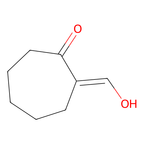 2-(Hydroxymethylene)cycloheptanone structure