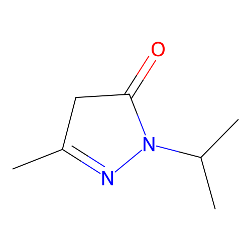 3-methyl-1-(propan-2-yl)-4,5-dihydro-1H-pyrazol-5-one structure