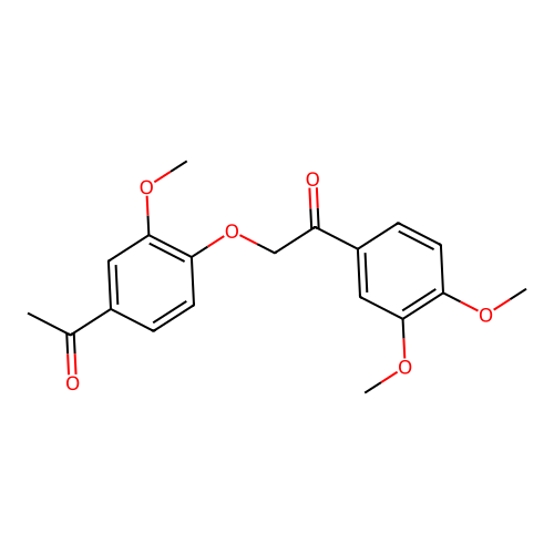 2-(4-acetyl-2-methoxyphenoxy)-1-(3,4-dimethoxyphenyl)ethanone structure