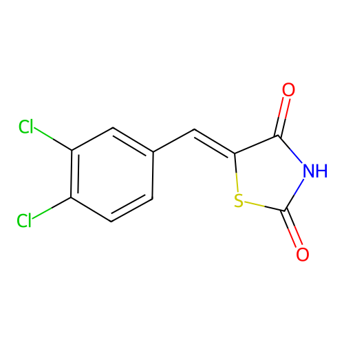 (5Z)-5-[(3,4-dichlorophenyl)methylene]thiazolidine-2,4-dione structure