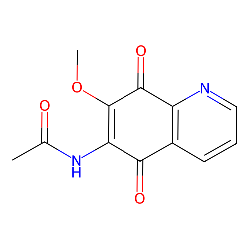 N-(7-Methoxy-5,8-dioxo-5,8-dihydro-6-quinolinyl)acetamide structure