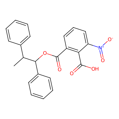 2-[(1,2-Diphenylpropoxy)carbonyl]-6-nitrobenzoic acid structure