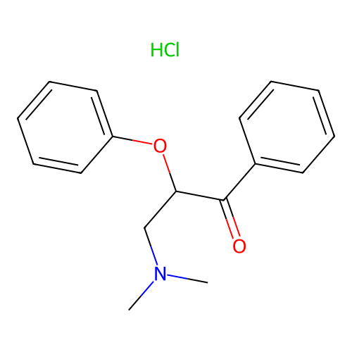 3-Dimethylamino-2-phenoxy-propiophenone hydrochloride structure