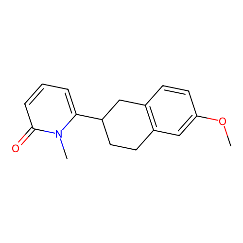1-Methyl-6-(1,2,3,4-tetrahydro-6-methoxy-2-naphthyl)-2(1H)-pyridone structure