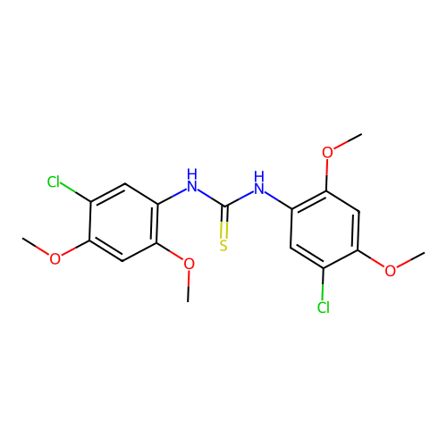 1,3-Bis(5-chloro-2,4-dimethoxyphenyl)thiourea structure