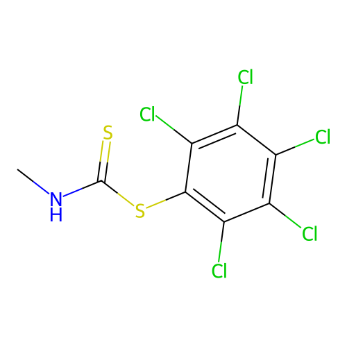 (2,3,4,5,6-pentachlorophenyl) N-methylcarbamodithioate structure