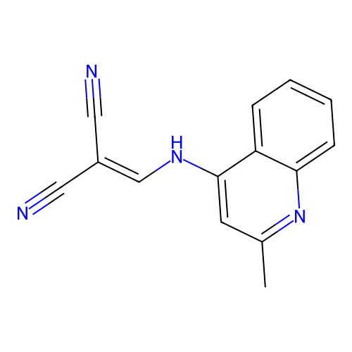 (((2-Methyl-4-quinolyl)amino)methylene)methane-1,1-dicarbonitrile structure
