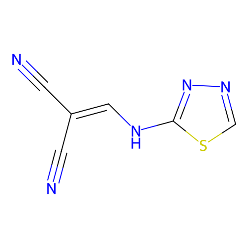 2-[(1,3,4-Thiadiazol-2-ylamino)methylidene]propanedinitrile structure