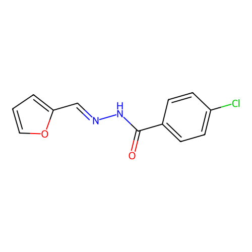 4-chloro-N-(furan-2-ylmethylideneamino)benzamide structure