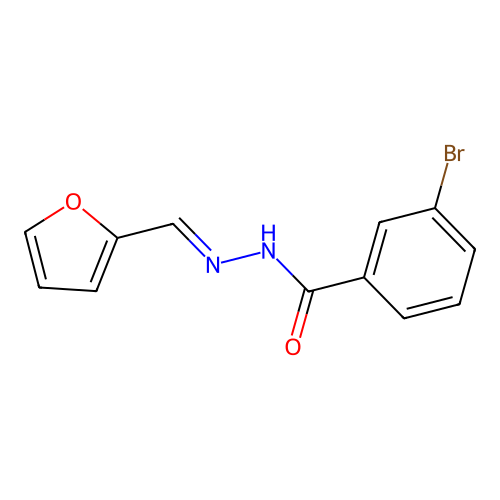 3-Bromobenzoic acid (2-furanylmethylene)hydrazide structure