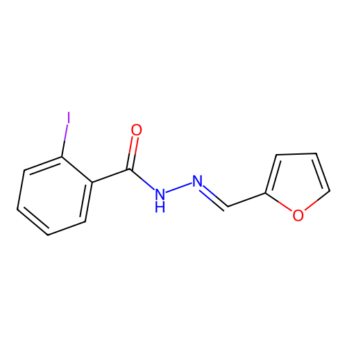 N-[(E)-2-Furylmethyleneamino]-2-iodo-benzamide structure