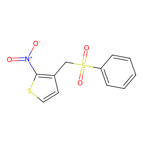 3-(Benzenesulfonylmethyl)-2-nitrothiophene structure