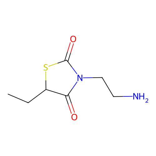 3-(2-Aminoethyl)-5-ethyl-1,3-thiazolidine-2,4-dione structure