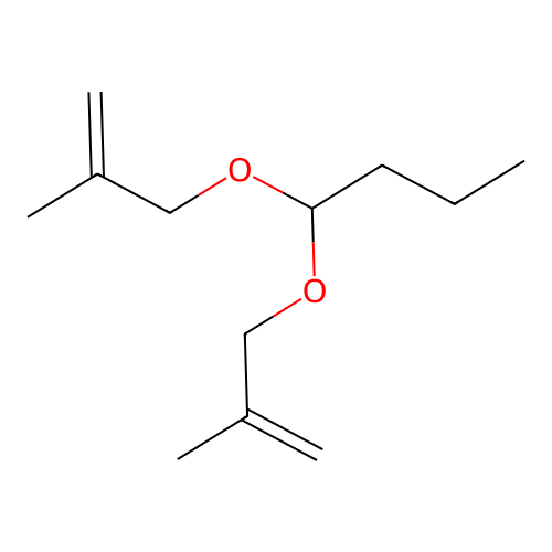 1,1-Bis[(2-methylprop-2-en-1-yl)oxy]butane structure