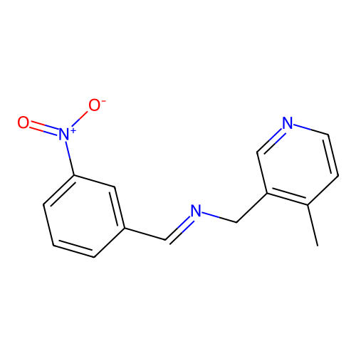 N-[(4-methyl-3-pyridinyl)methyl]-1-(3-nitrophenyl)methanimine structure