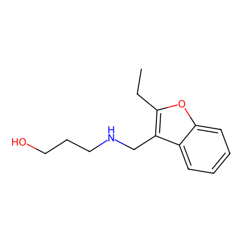 3-[(2-Ethyl-1-benzofuran-3-yl)methylamino]propan-1-ol structure