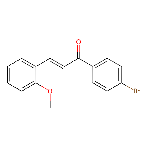 (E)-1-(4-bromophenyl)-3-(2-methoxyphenyl)prop-2-en-1-one structure
