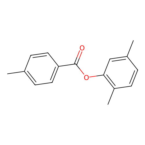 2,5-Dimethylphenyl 4-methylbenzoate structure