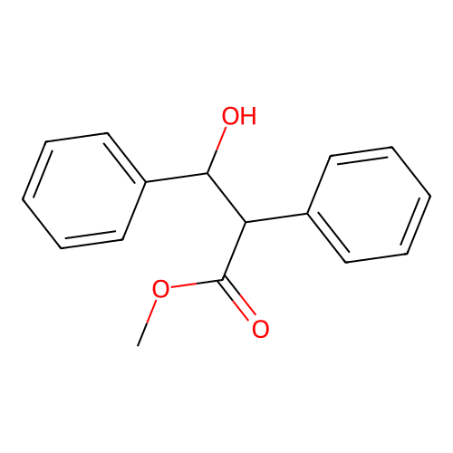 Methyl 3-hydroxy-2,3-diphenylpropanoate structure