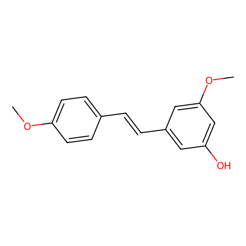 3,4'-Dimethoxy-5-hydroxystilbene structure