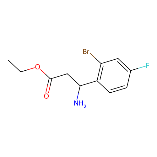 Ethyl 3-amino-3-(2-bromo-4-fluorophenyl)propanoate structure