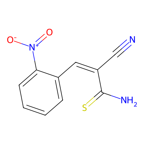 2-Propenethioamide, 2-cyano-3-(2-nitrophenyl)- structure