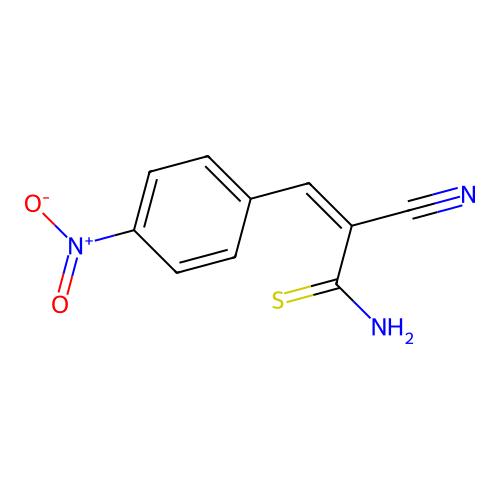 2-Propenethioamide, 2-cyano-3-(4-nitrophenyl)- structure
