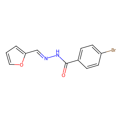 4-bromo-N-[(E)-furan-2-ylmethylideneamino]benzamide structure