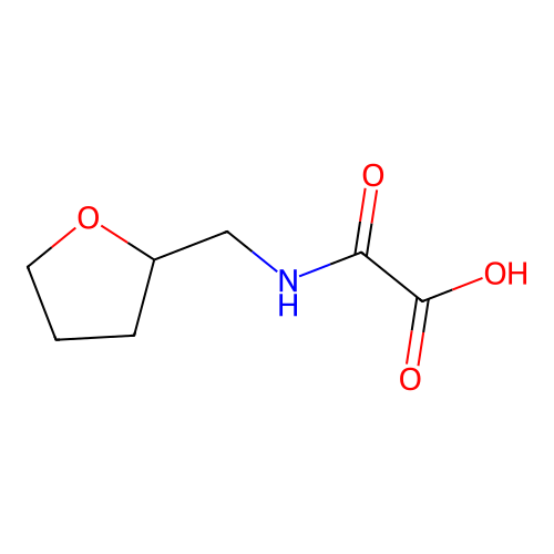 2-Oxo-2-(((tetrahydrofuran-2-yl)methyl)amino)acetic acid structure