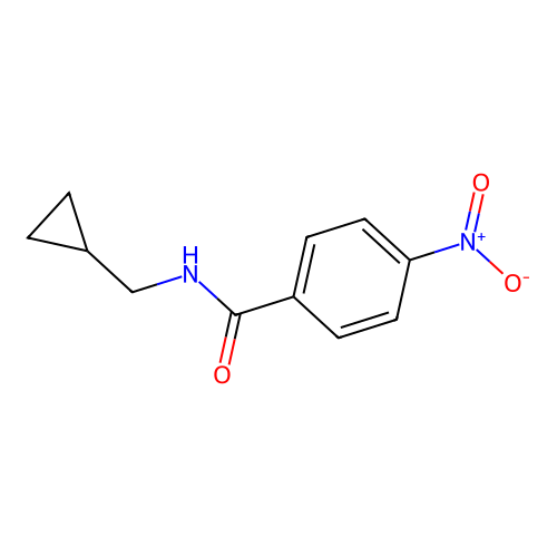 N-(cyclopropylmethyl)-4-nitrobenzamide structure
