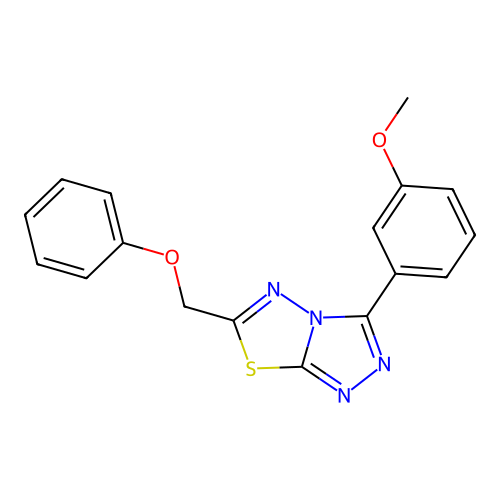3-(3-Methoxyphenyl)-6-(phenoxymethyl)[1,2,4]triazolo[3,4-b][1,3,4]thiadiazole structure
