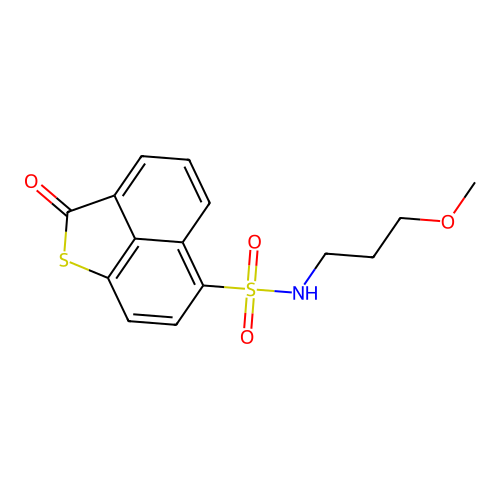 2-Oxo-2H-naphtho[1,8-bc]thiophene-6-sulfonic acid (3-methoxy-propyl)-amide structure