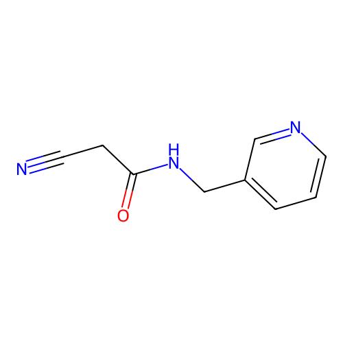 2-cyano-N-(pyridin-3-ylmethyl)acetamide structure
