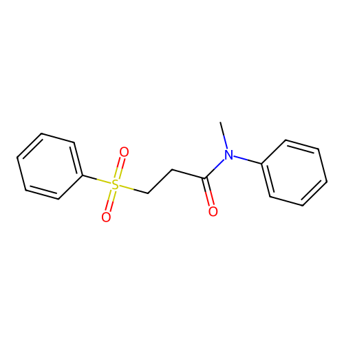 3-(benzenesulfonyl)-N-methyl-N-phenylpropanamide structure