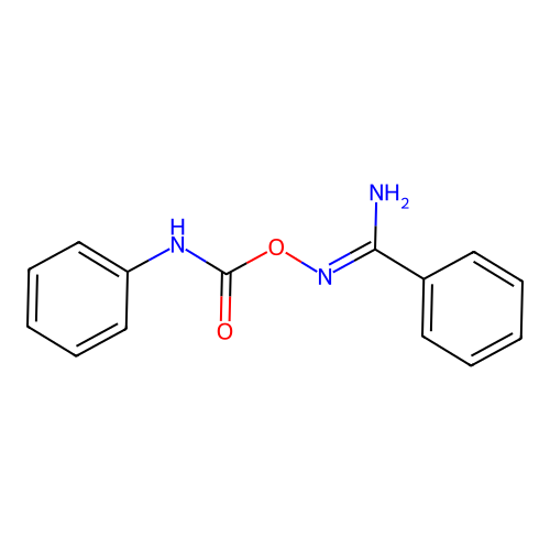Benzenecarboximidamide, N-[[(phenylamino)carbonyl]oxy]- structure